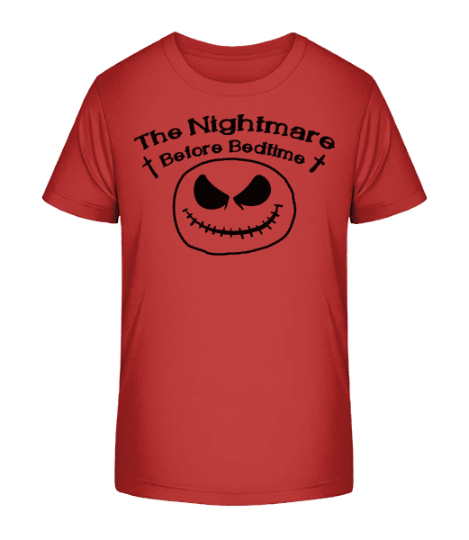 Aperçu: Nightmare Before Bedtime - T-shirt bio Enfant Stanley Stella 2.0 - Rouge - Devant