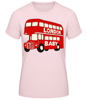 London City Transport Red Bus Baby - Dámské basic tričko - Růžová - Napřed