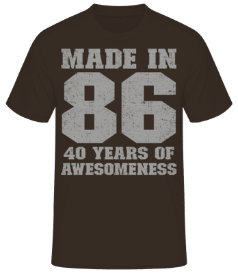 40 Years Of Awesomeness - T-shirt standard Homme - Marron - Devant