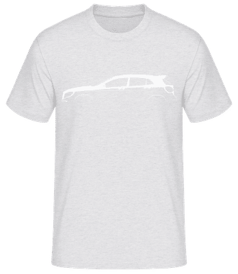 'Mercedes GLA X156' Silhouette - Pánske basic tričko - Melírovo šedá - Predné