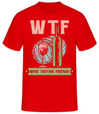 Wine Tasting Friends - Pánske basic tričko - Červená - Predné