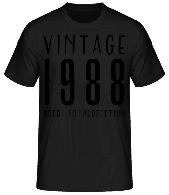 Vintage 1988 Aged To Perfection - Camiseta básica para hombre - Negro - delante