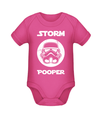 Storm Pooper - Body manches courtes bio - Magenta - Devant