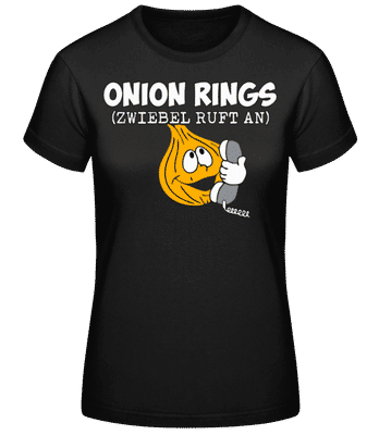 Onion Rings - Frauen Basic T-Shirt - Schwarz - Vorne
