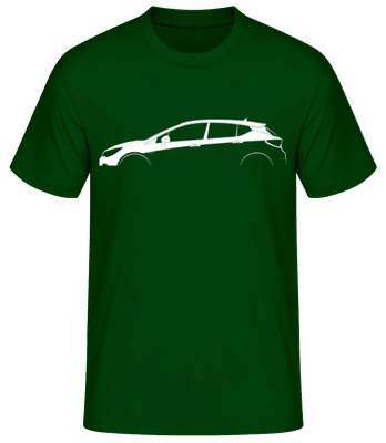 'Opel Astra (K)' Silhouette - Pánske basic tričko - Bottle green - Predné