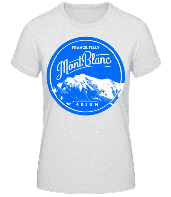 Mont Blanc Mountain - T-shirt femme B&C - Gris chiné - Devant