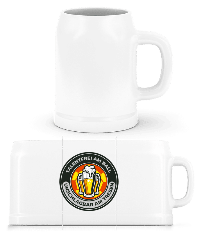 Vorschau: Unschlagbar Am Tresen - Bierkrug - Weiß - Vorne