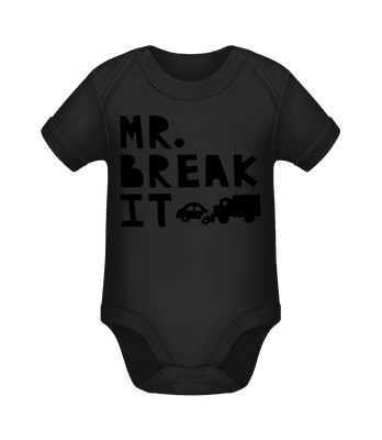 Mr Break It - Body manches courtes bio - Noir - Devant