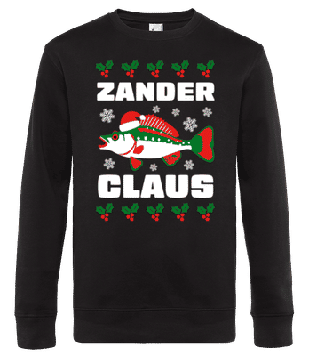 Zander Claus - Männer Standard Pullover - Schwarz - Vorne