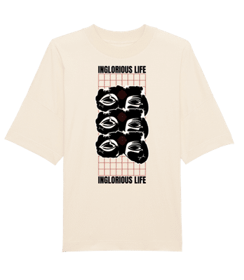 Inglorious Life - T-shirt oversize unisexe en coton bio Stanley Stella 2.0 - Crème - Devant