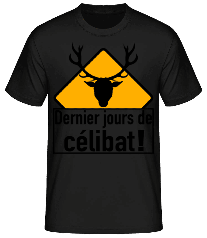 Aperçu: Célibat - T-shirt standard Homme - Noir - Devant