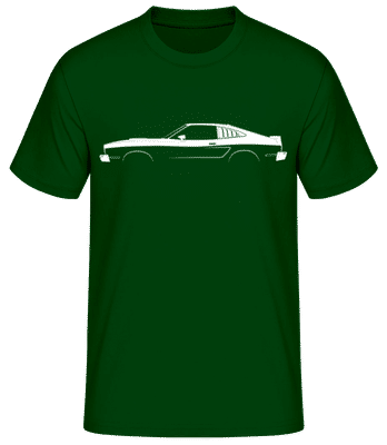 'Ford Mustang II Cobra 1977' Silhouette - Männer Basic T-Shirt - Flaschengrün - Vorne