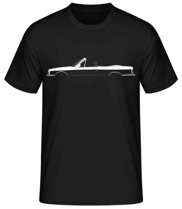 Náhled: 'BMW M3 Cabrio E30' Silhouette - Pánské basic tričko - Černá - Napřed