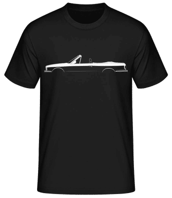 'BMW M3 Cabrio E30' Silhouette - Camiseta básica para hombre - Negro - delante