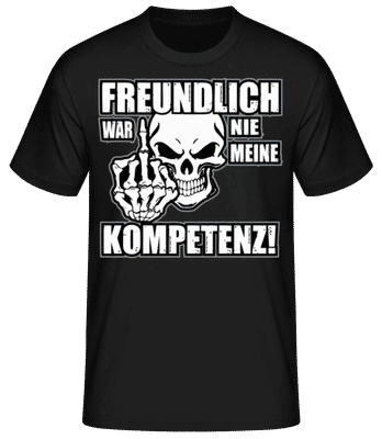Nicht Meine Kompetenz - Männer Basic T-Shirt - Schwarz - Vorne