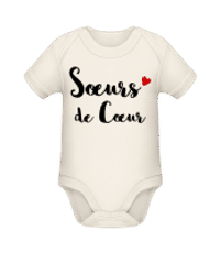 Sœurs De Cœur - Body manches courtes bio - Crème - Devant