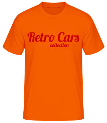 Retro Cars Collection - Pánske tričko B&C - Oranžová - Predné