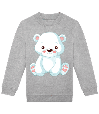 Sweet Polar Bear - Kids' standard sweatshirt - Heather grey - Front