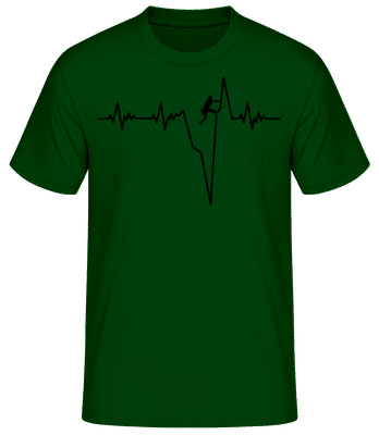 Bouldering Heartbeat - T-shirt standard Homme - Vert bouteille - Devant
