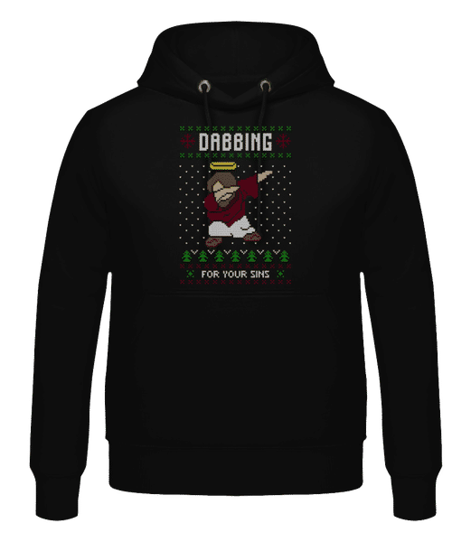 Aperçu: Dabbing Jesus - Sweat à capuche Homme - Noir - Devant