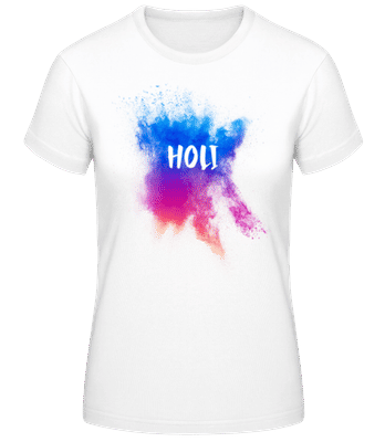 Holi Color Bomb - Camiseta básica de mujer - Blanco - delante
