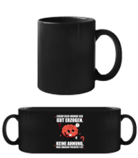 Gut Erzogen - Schwarze Tasse - Schwarz - Vorne