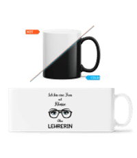 Frau Mit Klasse Lehrerin - Zaubertasse - Weiß - Vorne