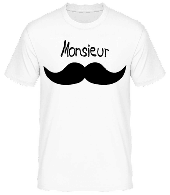Monsieur - T-shirt standard Homme - Blanc - Devant