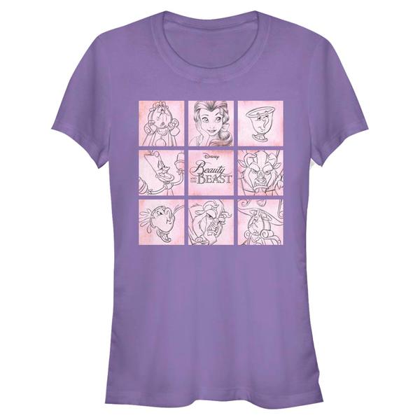 Aperçu: Disney - La Belle et la Bête - Skupina B&B Sketches - Femme T-shirt - Pourpre - Devant Aperçu: Disney - La Belle et la Bête - Skupina B&B Sketches - Femme T-shirt - Pourpre - Devant