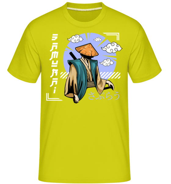 Aperçu: Samurai - T-Shirt Shirtinator homme - Citron vert - Devant