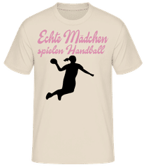 Echte Mädchen Spielen Handball · Männer Basic T-Shirt