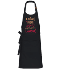 L'ingrédient Secret  L'amour - Tablier professionnel - Noir - Devant