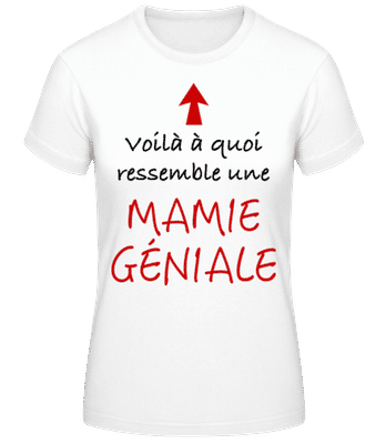 Mamie Géniale - T-shirt standard Femme - Blanc - Devant