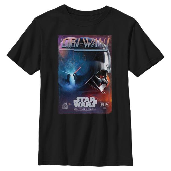 Aperçu: Star Wars - Obi-Wan Kenobi - Obi-Wan Kenobi & Darth Vader Vader Vhs - Enfant T-shirt - Noir - Devant