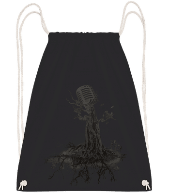 Arbre De Microphone - Sac à dos Drawstring - Noir - Vorn