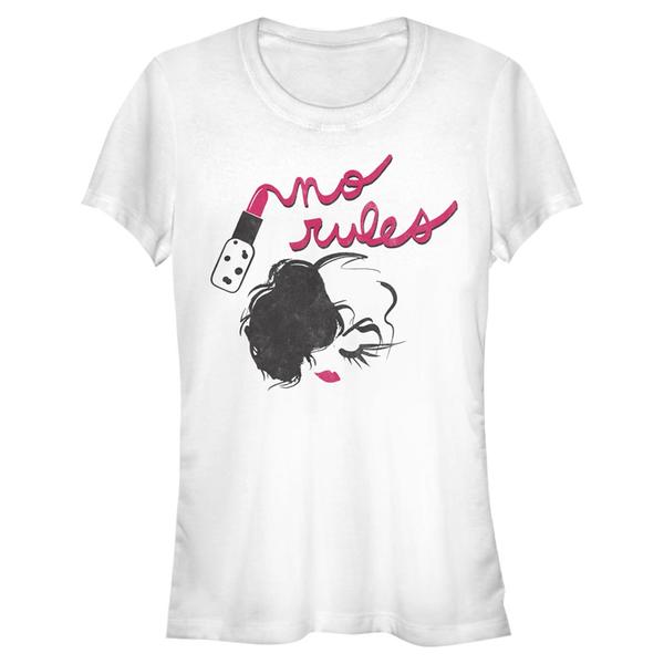 Aperçu: Disney Classics - Cruella - Cruella DeVille No Rules - Femme T-shirt - Blanc - Devant