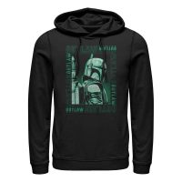 Star Wars - Book of Boba Fett - Boba Fett Punk Outlaw - Unisex Sudadera con capucha - Negro - delante