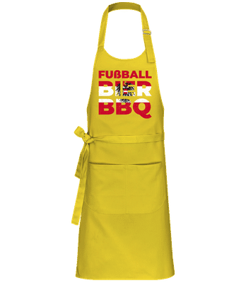 Football Beer BBQ Autriche - Tablier standard - Jaune - Devant