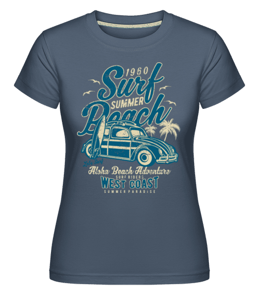 Preview: Surf Beach -  Shirtinator Women's T-Shirt - Denim - Front