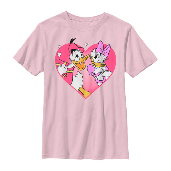 Aperçu: Disney Classics - Mickey Mouse - Donald & Daisy Donald And Daisy Love - Enfant T-shirt - Rose - Devant