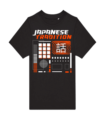 Japanese Tradition - Kinder T-Shirt B&C - Schwarz - Vorne