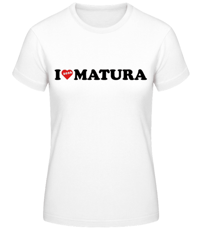 Vorschau: I Love Matura 2025 - Frauen Basic T-Shirt - Weiß - Vorne