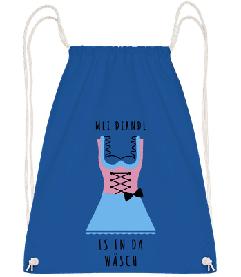 Dirndl Is In Da Wäsch - Turnbeutel - Royalblau - Vorn