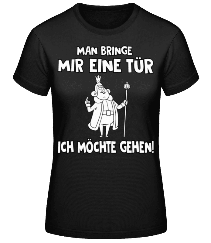 Vorschau: Man Bringe Mir Eine Tür - Frauen Basic T-Shirt - Schwarz - Vorne