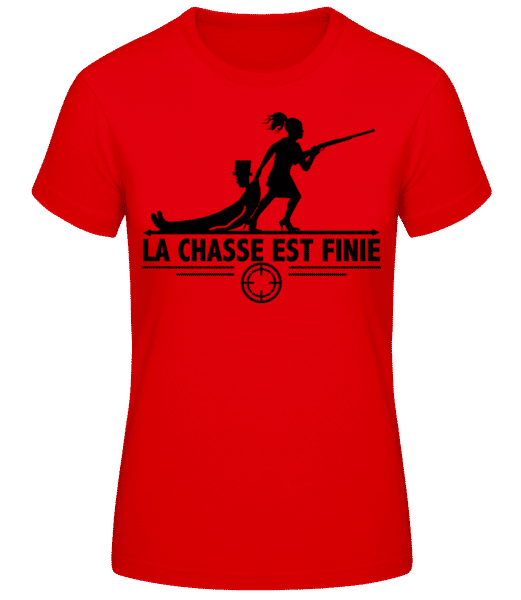 Aperçu: La Chasse Est Finie - T-shirt standard Femme - Rouge - Devant