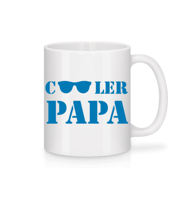 Vorschau: Cooler Papa - Tasse - Weiß - Vorne