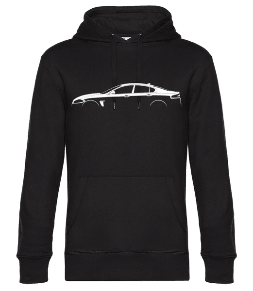 Aperçu: 'Jaguar XFR (X250)' Silhouette - Sweat à capuche standard homme - Noir - Devant