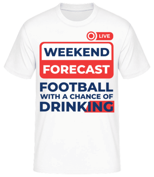 Aperçu: Weekend Forecast Football - T-shirt standard Homme - Blanc - Devant