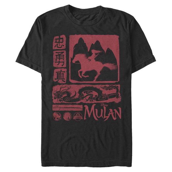 Aperçu: Disney - Mulan - Skupina Mulan Block - Homme T-shirt - Noir - Devant