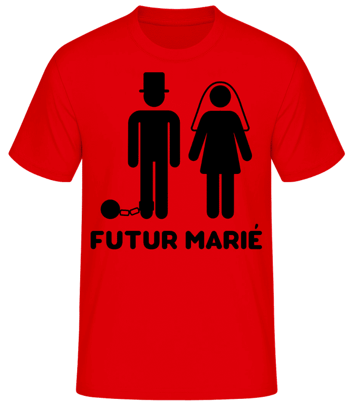 Aperçu: Futur Marié Couple - T-shirt standard Homme - Rouge - Devant